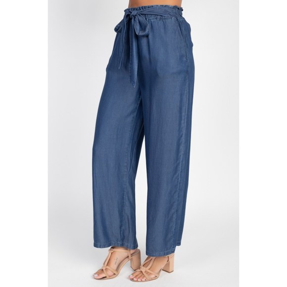 Wide Leg Lyocell Pants - Picture 3 of 8